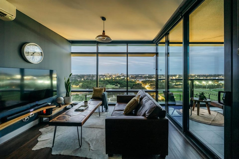 Living room, Seating area, Sunset