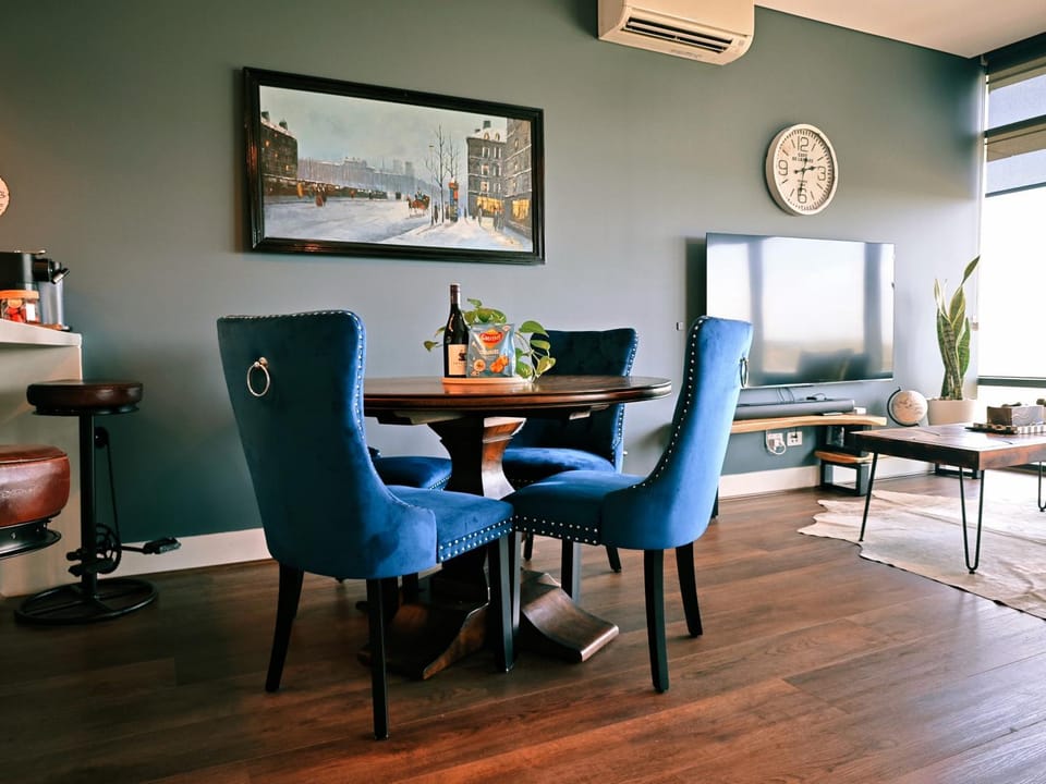 Dining area, air conditioner