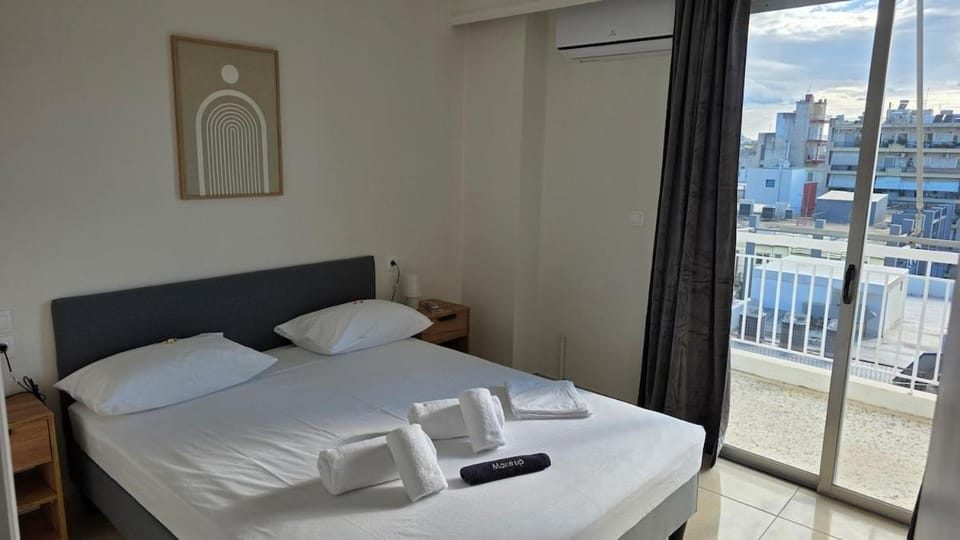 Central Double Room with Balcony Apartment in Peloponnese, Western Greece and the Ionian