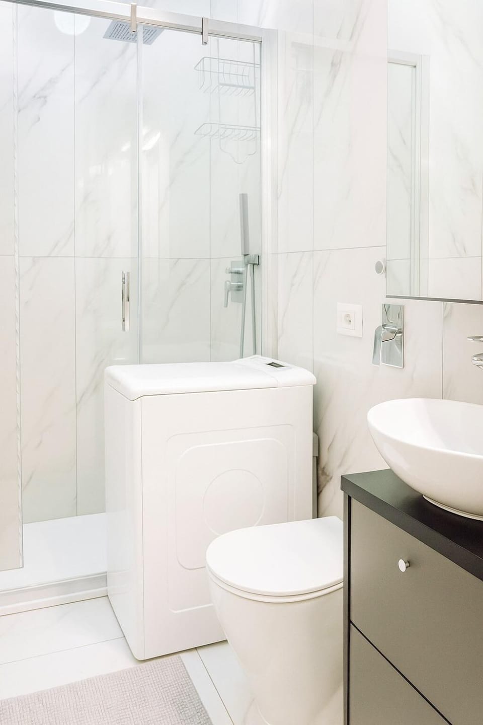 Shower, Toilet, Bathroom, washing machine