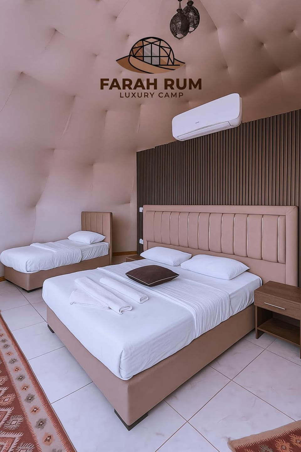 Bed, Property logo or sign, Living room, Photo of the whole room, Bedroom, Text overlay, furniture, heating, internet, locker, room service, room service, towels, air conditioner