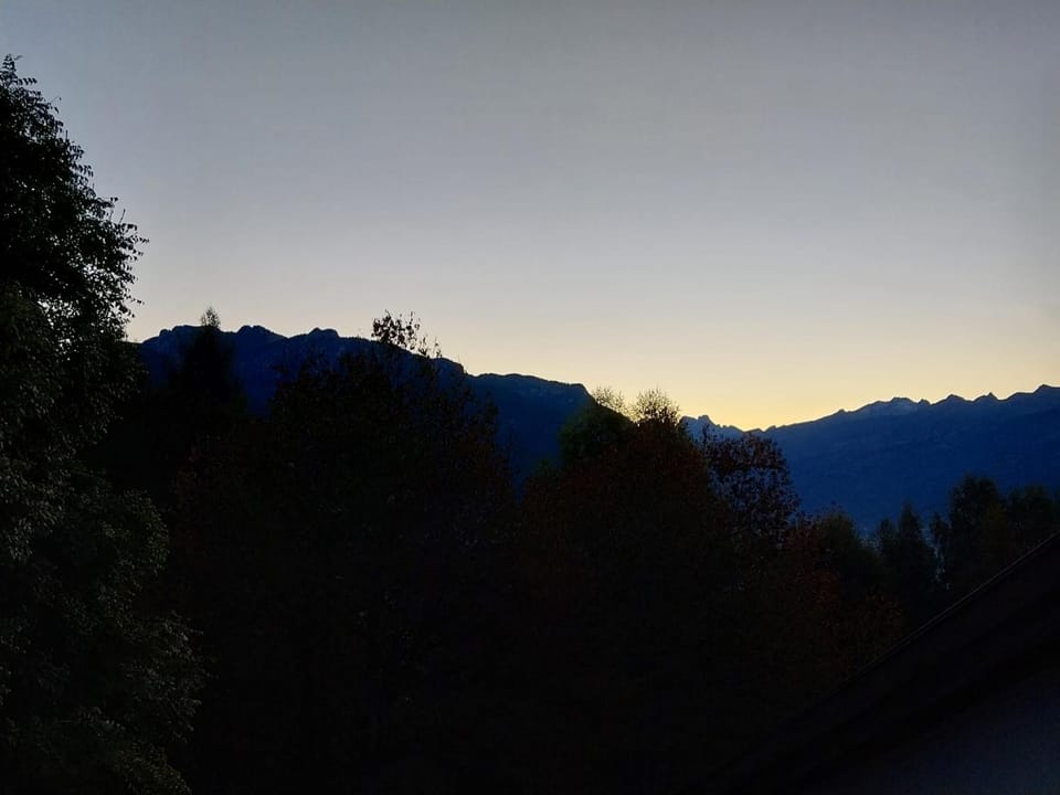 Mountain view, Sunset