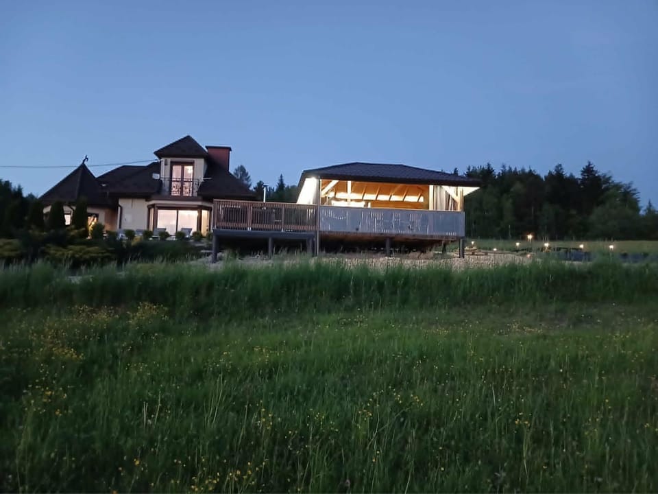 Property building, Night, Garden view