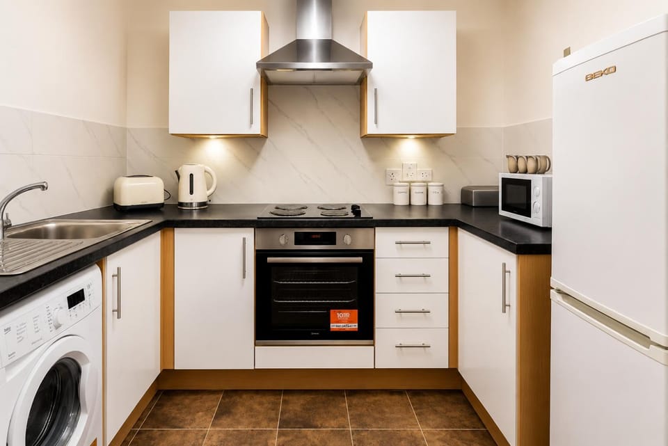 Kitchen or kitchenette, dishwasher, minibar, oven, pet friendly, stove, toaster, washing machine, dryer