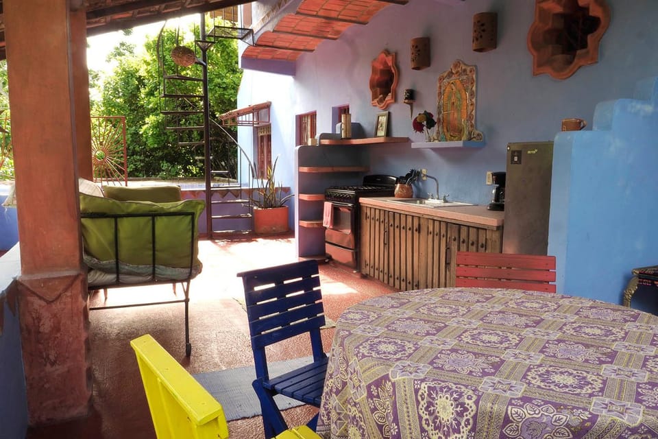 View (from property/room), Balcony/Terrace, Kitchen or kitchenette, Seating area, Dining area