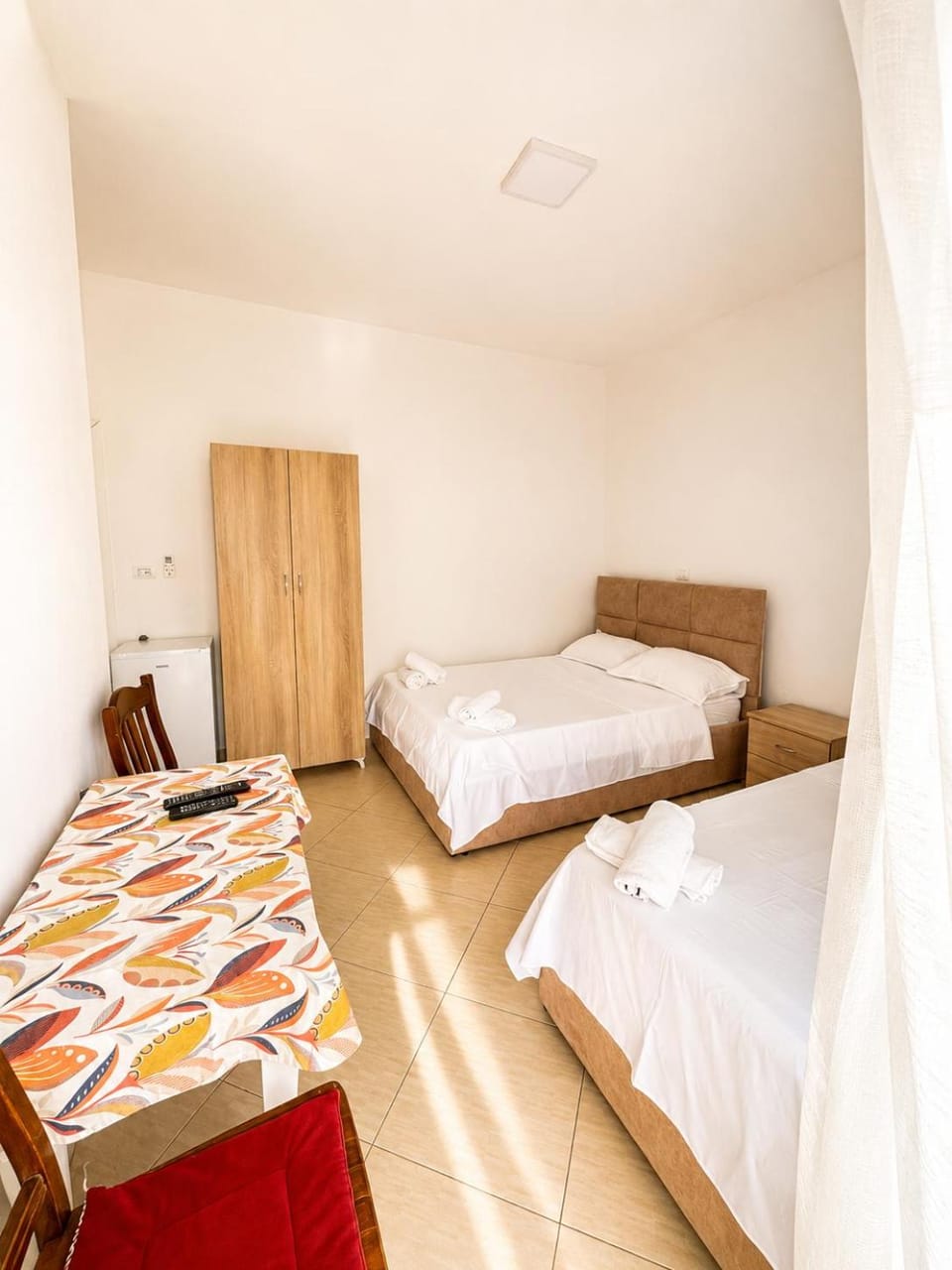 Bed, Photo of the whole room, Bedroom, towels, wardrobe