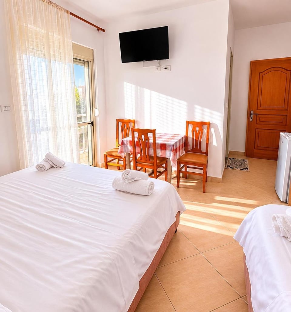 Bed, Photo of the whole room, Bedroom, towels, wardrobe