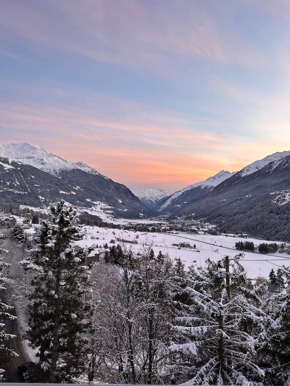 Nearby landmark, Natural landscape, Mountain view, Sunset