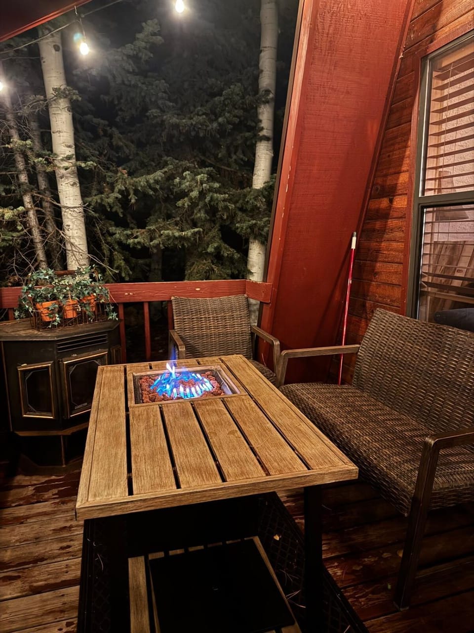 Patio, fireplace
