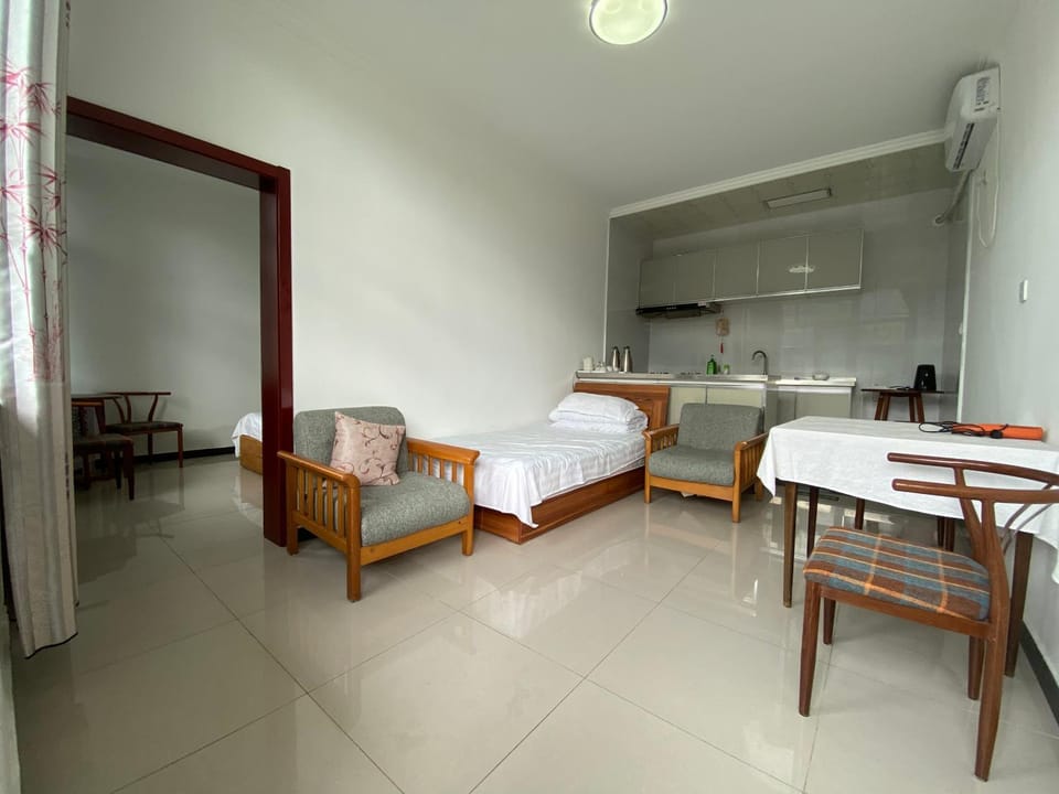 Kitchen or kitchenette, Living room, Dining area