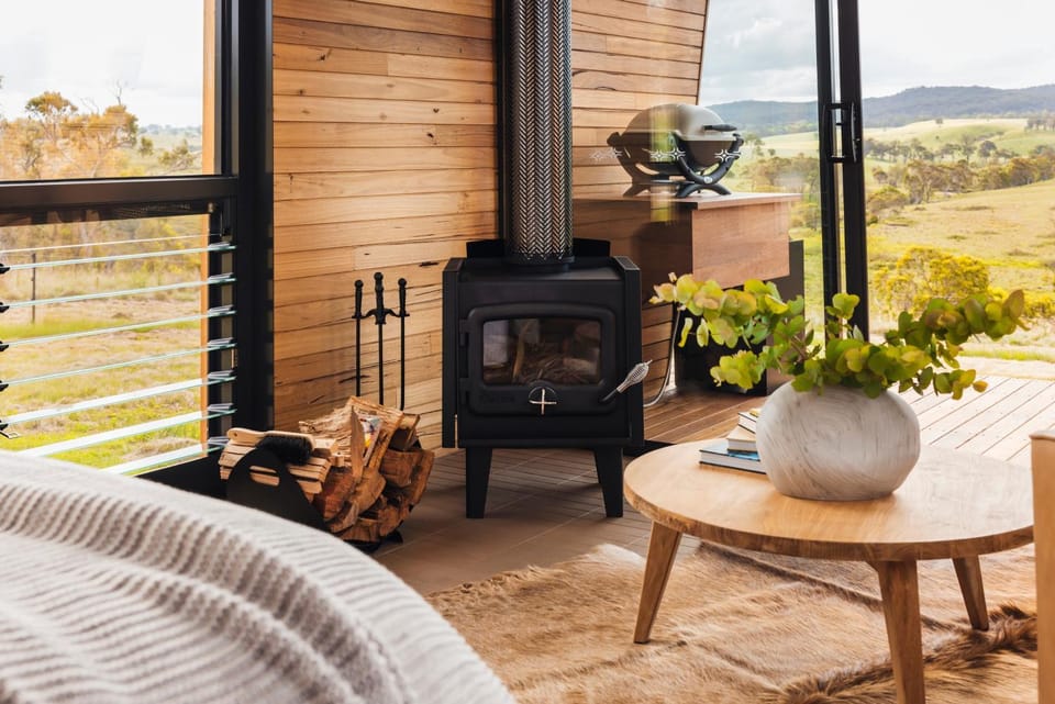 Living room, fireplace