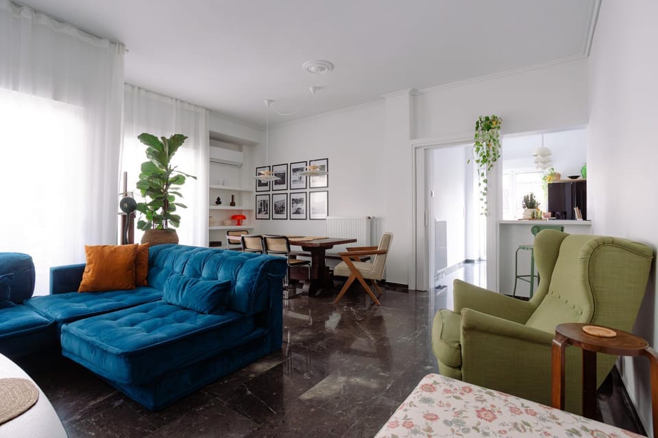 Unique 2BD 115m2 Design Apt with airconditioning near Acropolis Apartment in Athens