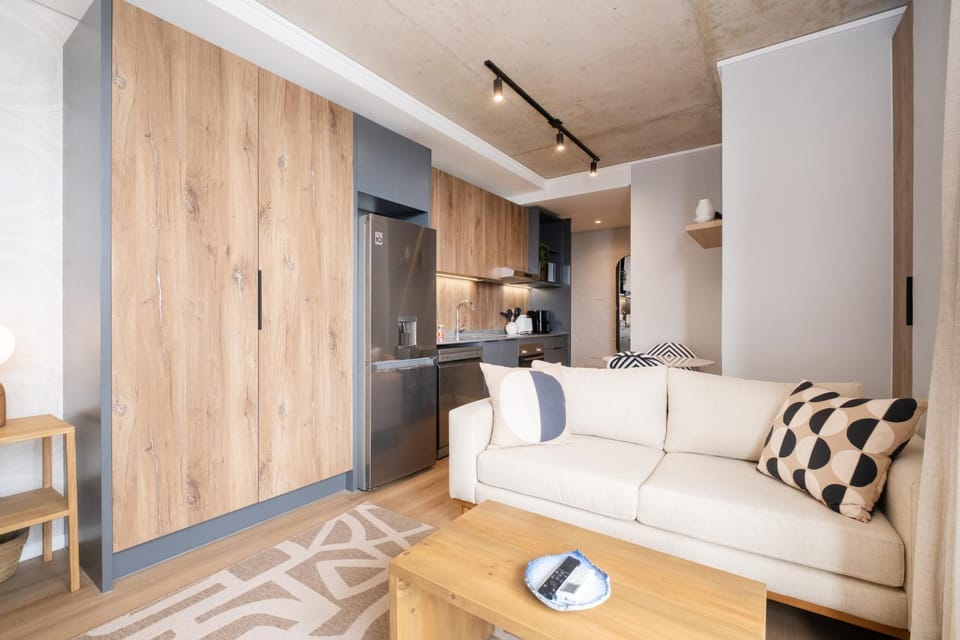 Kitchen or kitchenette, Living room, Seating area, wardrobe