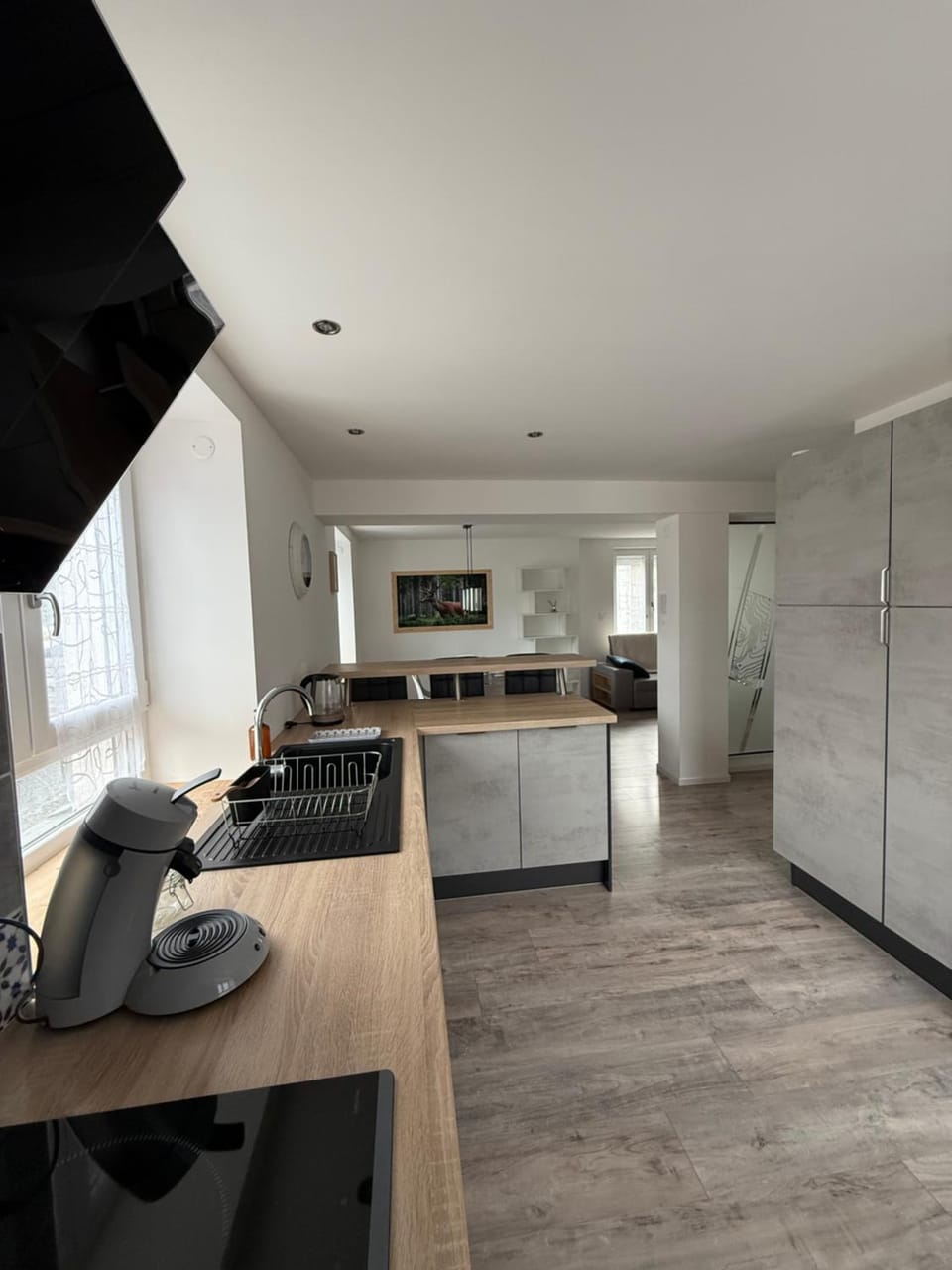 Kitchen or kitchenette, dishwasher