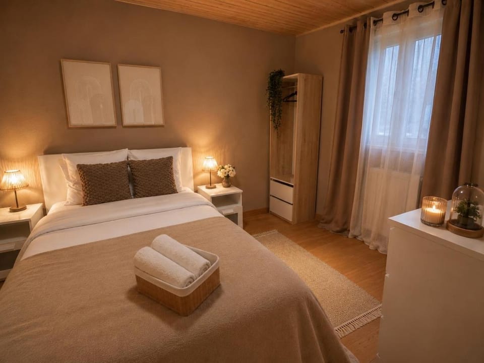 Bed, Photo of the whole room, Bedroom, wardrobe