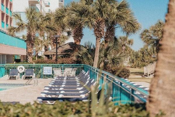 Swimming pool, sunbed