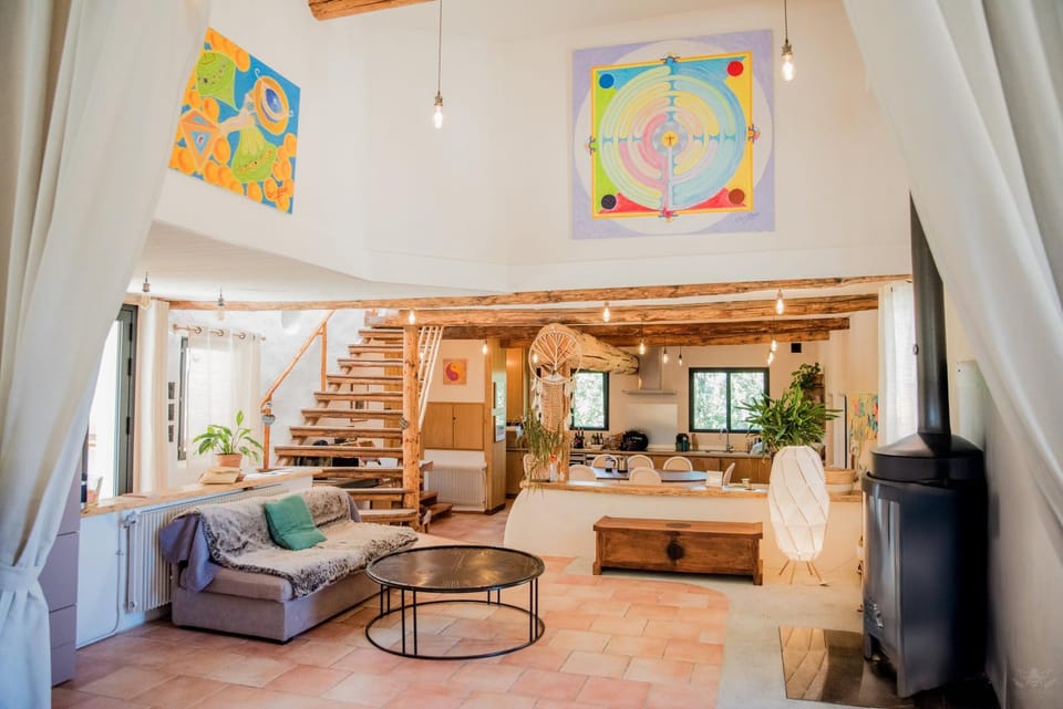 Living room, kitchen