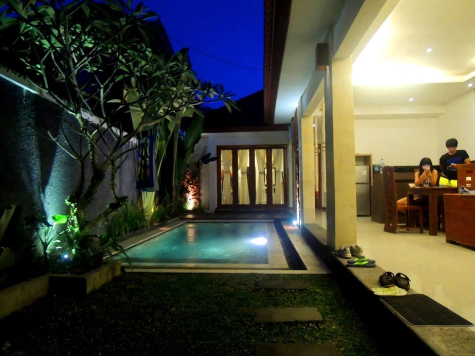 Summer, Garden, Balcony/Terrace, Communal kitchen, On site, Garden view, Swimming pool, Sunset