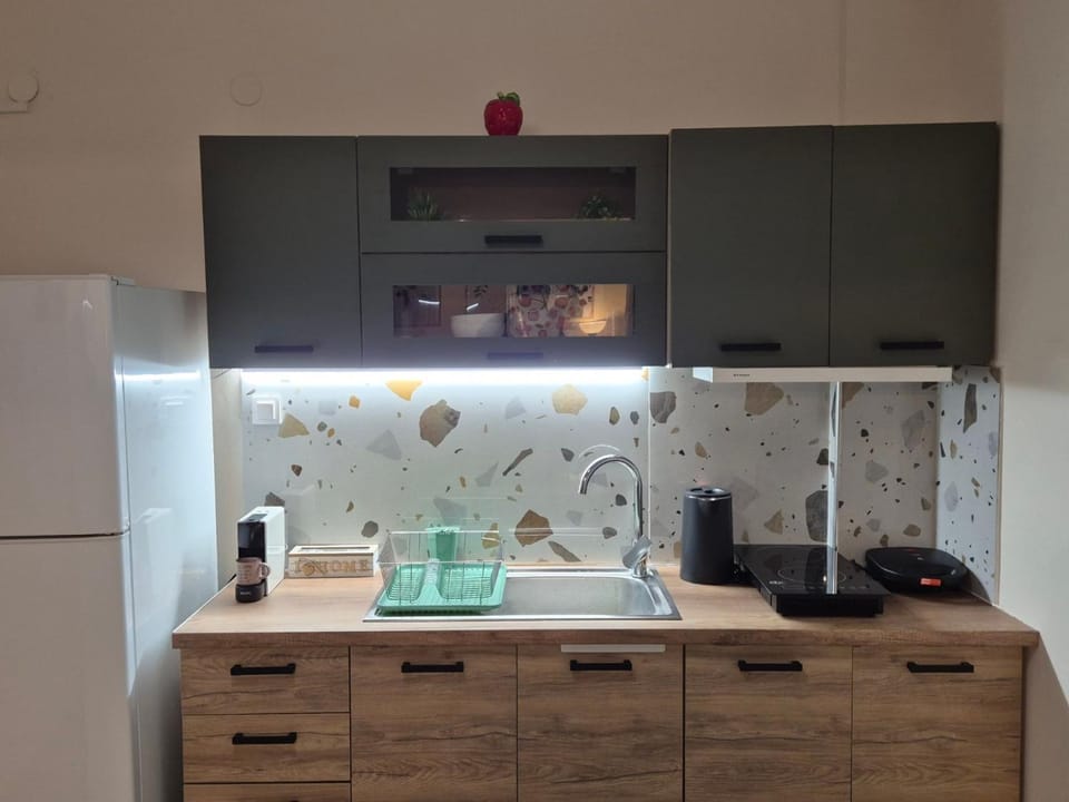 Coffee/tea facilities, Kitchen or kitchenette, stove