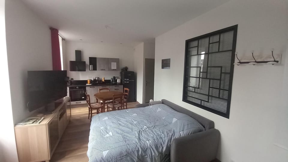 Property building, Living room, Bedroom