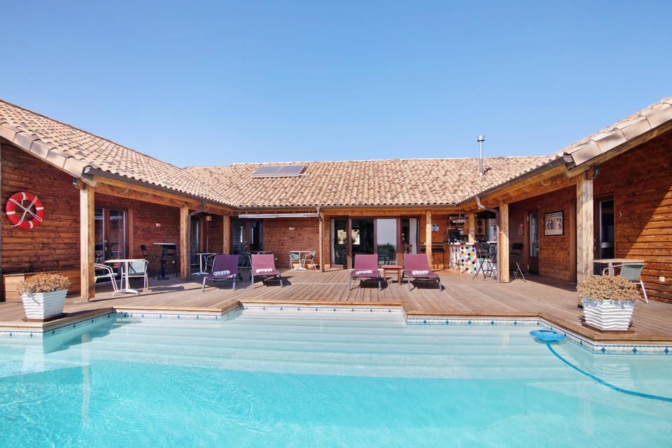 Property building, Living room, Swimming pool