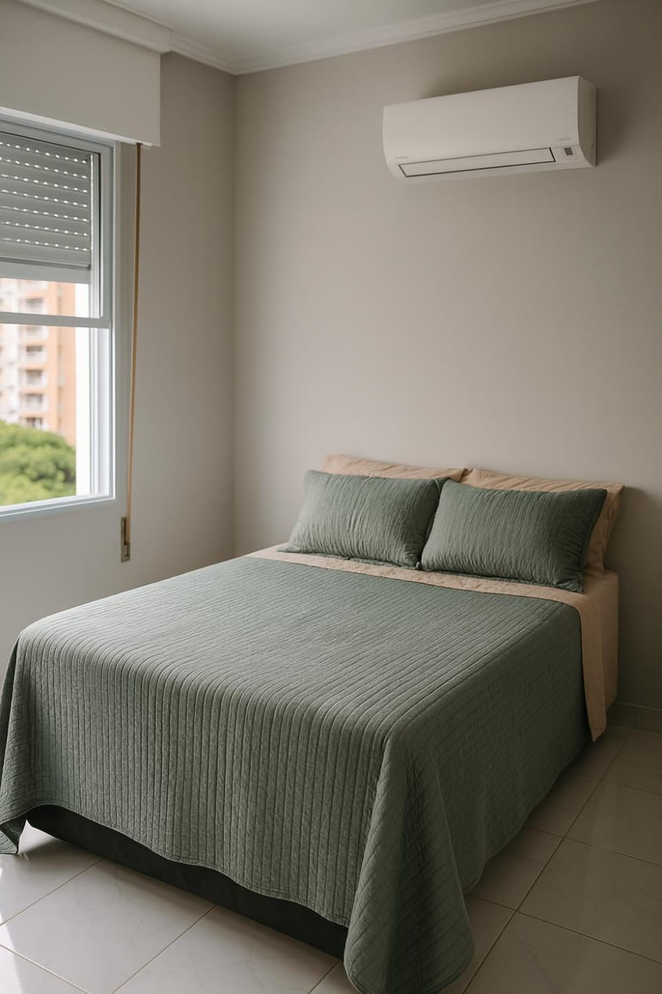 Bed, Photo of the whole room, Bedroom, air conditioner