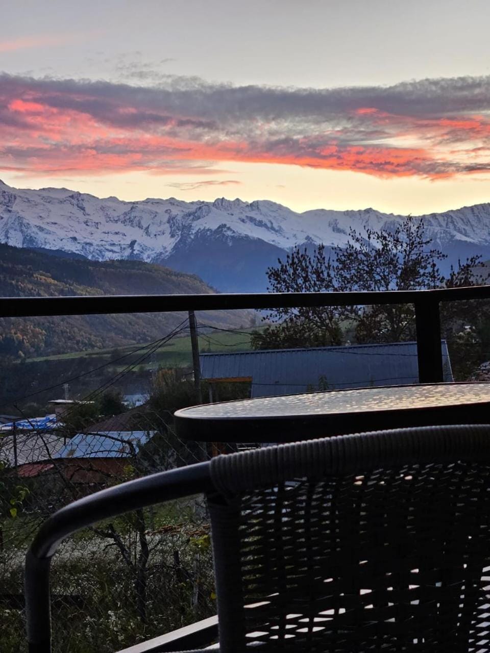 Natural landscape, Balcony/Terrace, Balcony/Terrace, Mountain view, Sunset