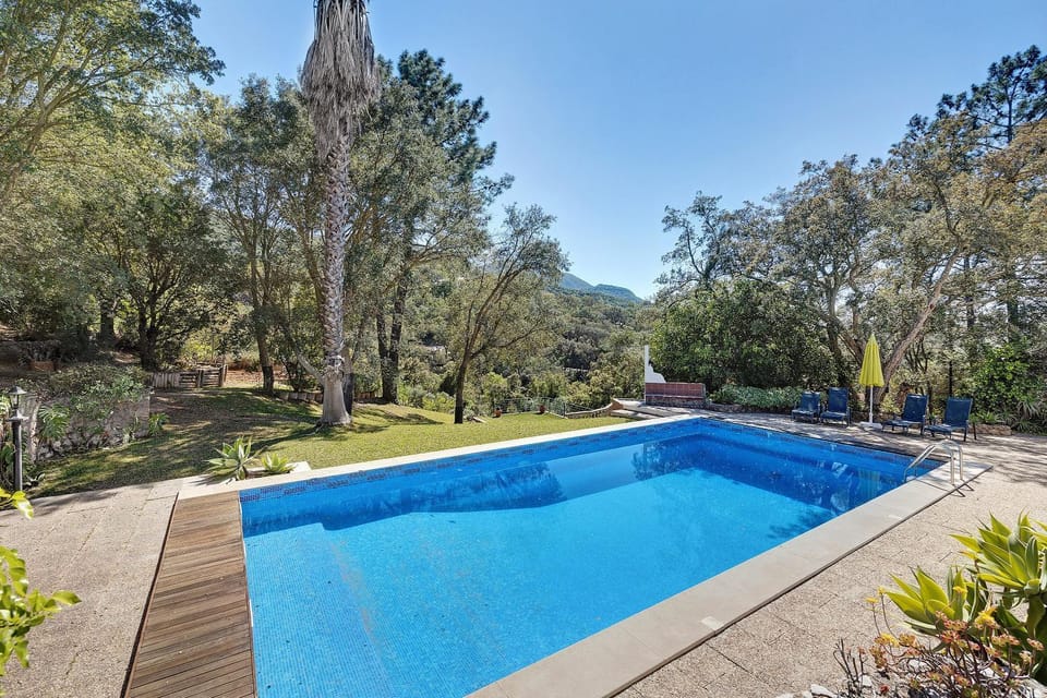 Property building, Living room, Swimming pool