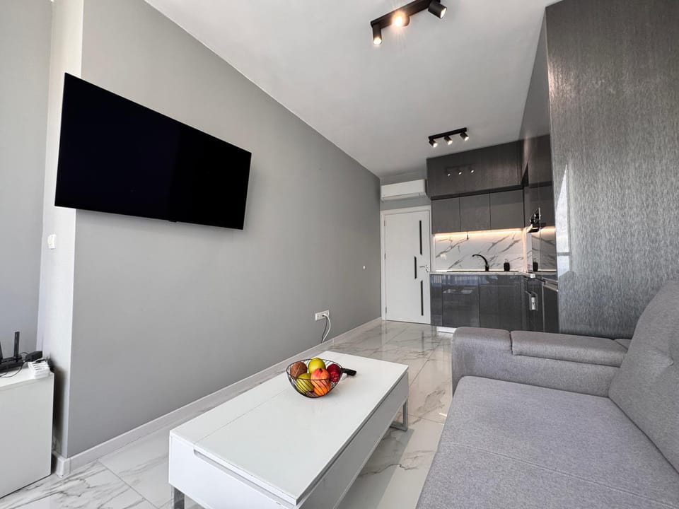 TV and multimedia, Kitchen or kitchenette, Living room, Seating area, air conditioner