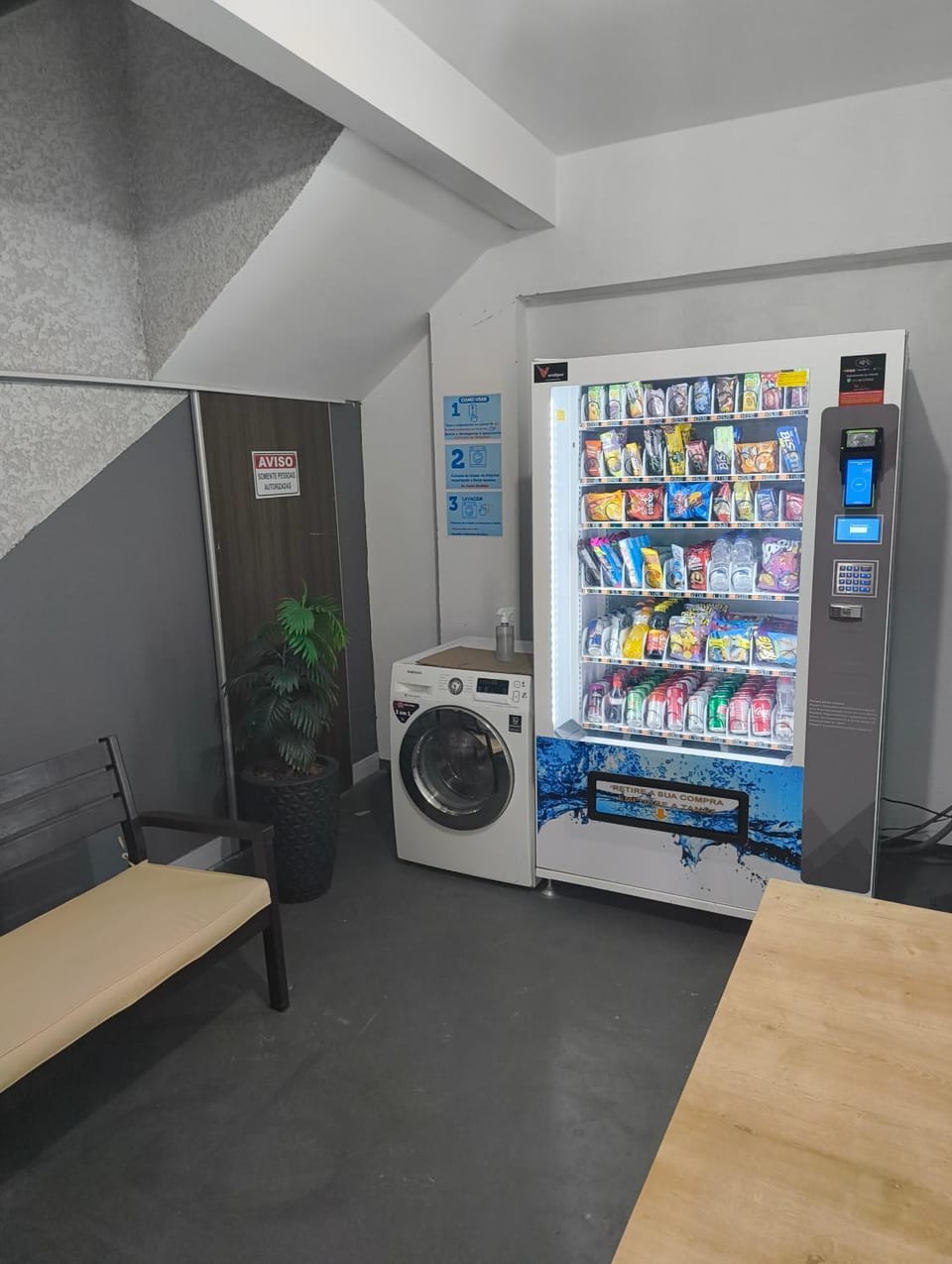 vending machine, laundry