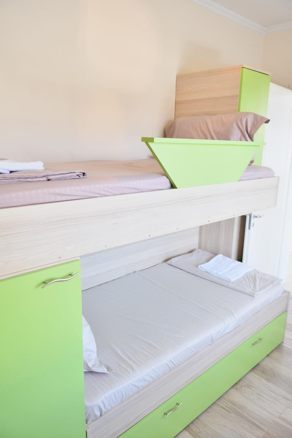 Bedroom, bunk bed, wardrobe