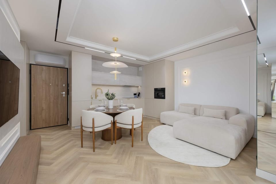 TV and multimedia, Kitchen or kitchenette, Living room, Seating area, Dining area