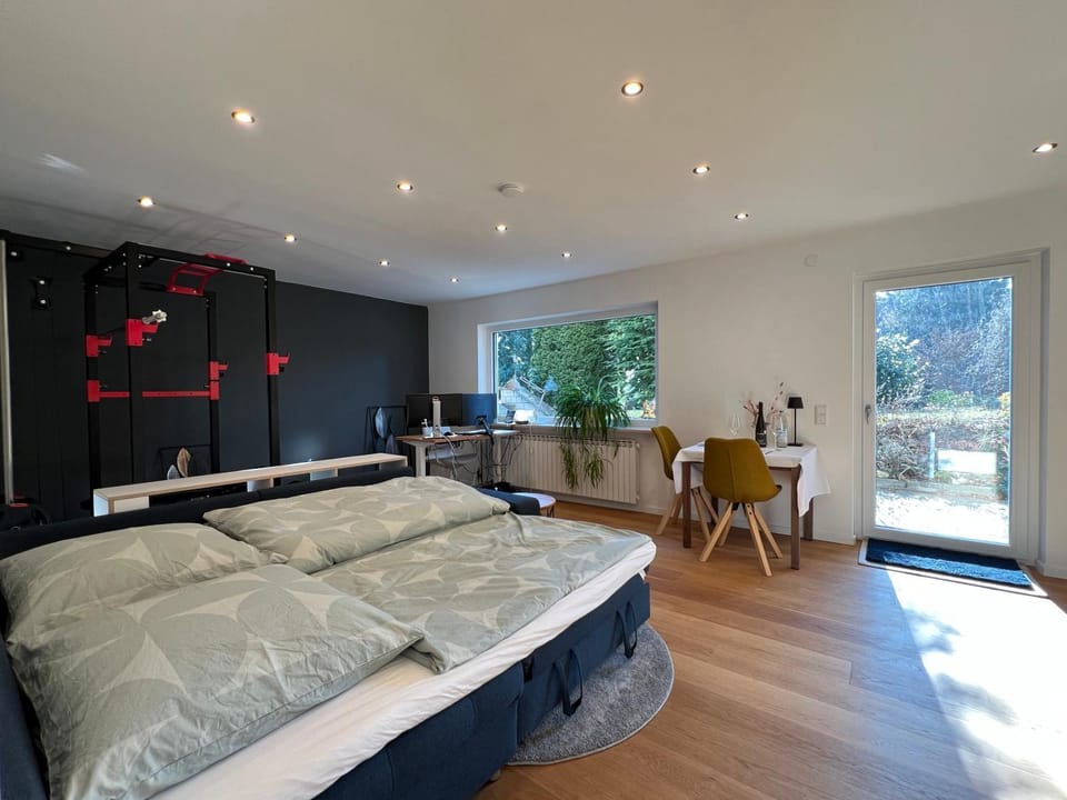 Bed, Living room, Photo of the whole room, Bedroom