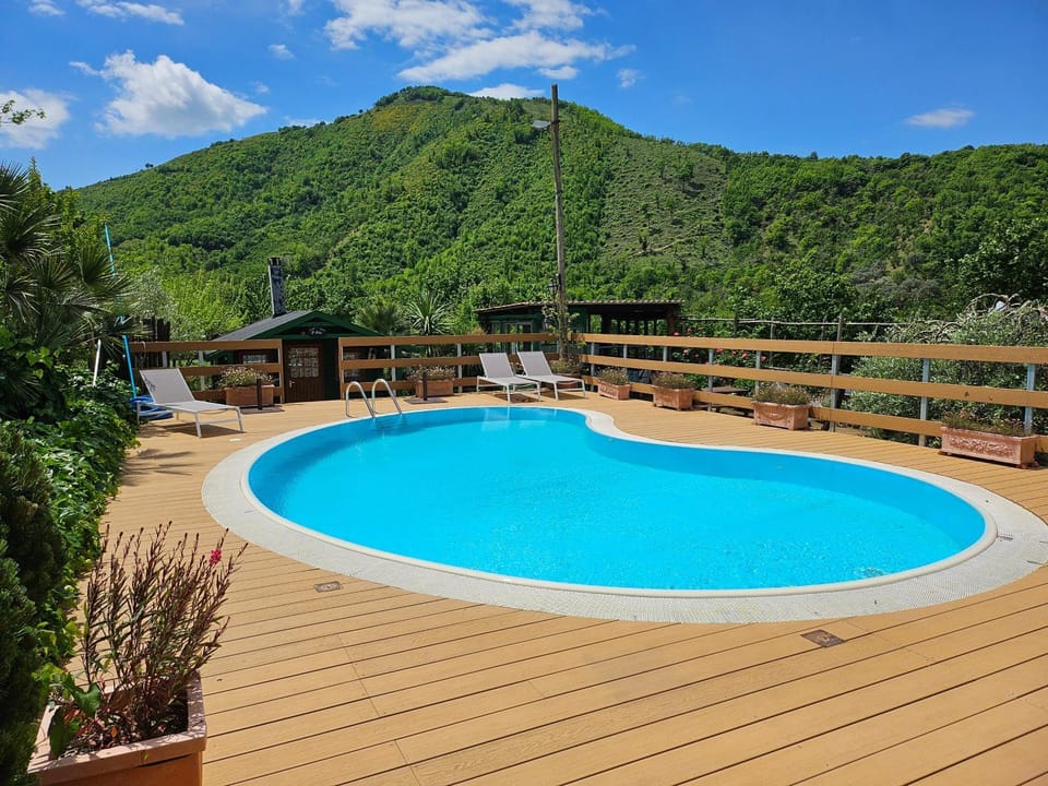 Property building, Living room, Swimming pool