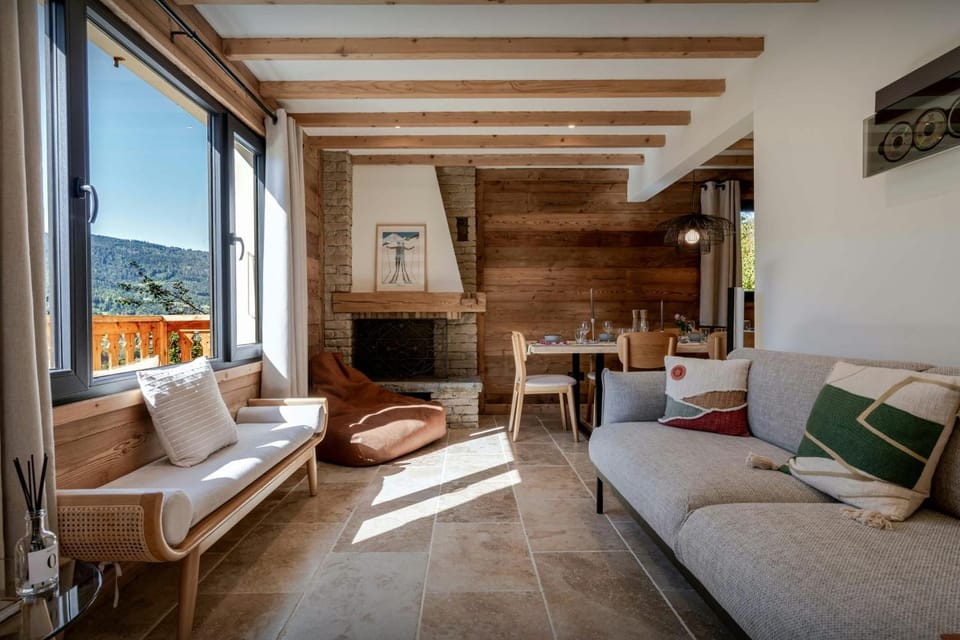 Natural landscape, Living room, Seating area, Mountain view