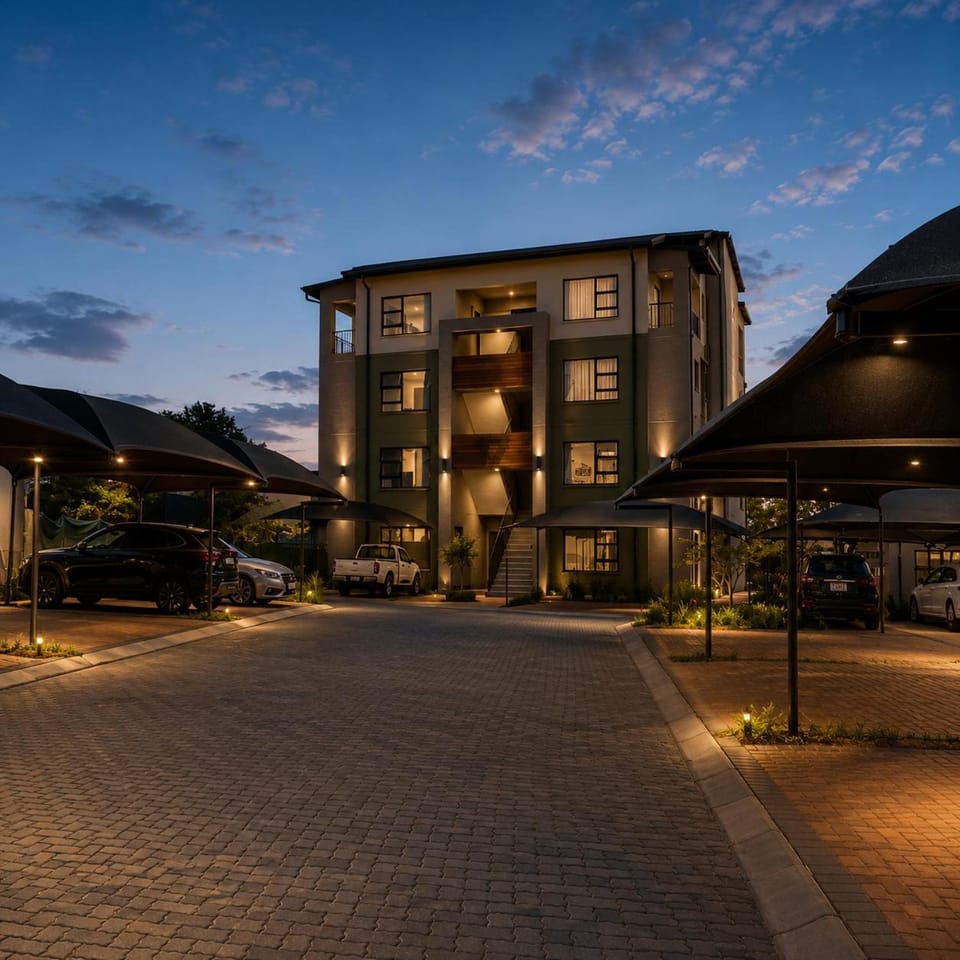 Property building, Night, Neighbourhood, Street view, Parking