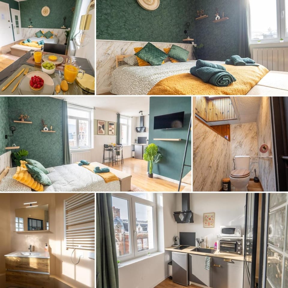 Bed, Kitchen or kitchenette, Photo of the whole room, Bedroom, oven
