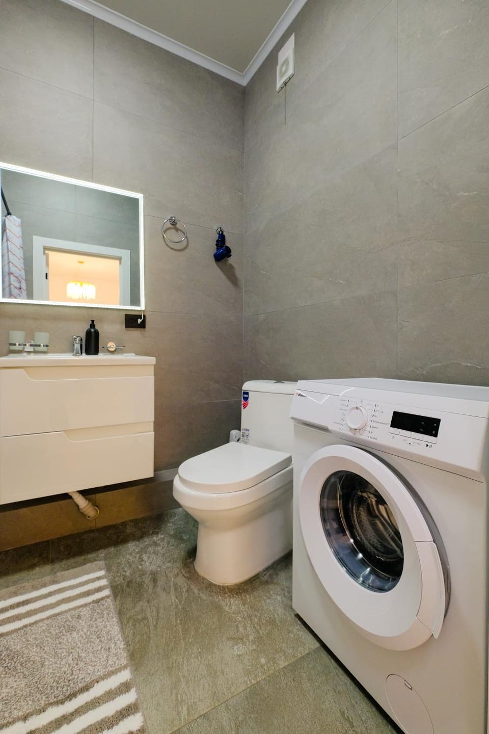 Toilet, Bathroom, washing machine