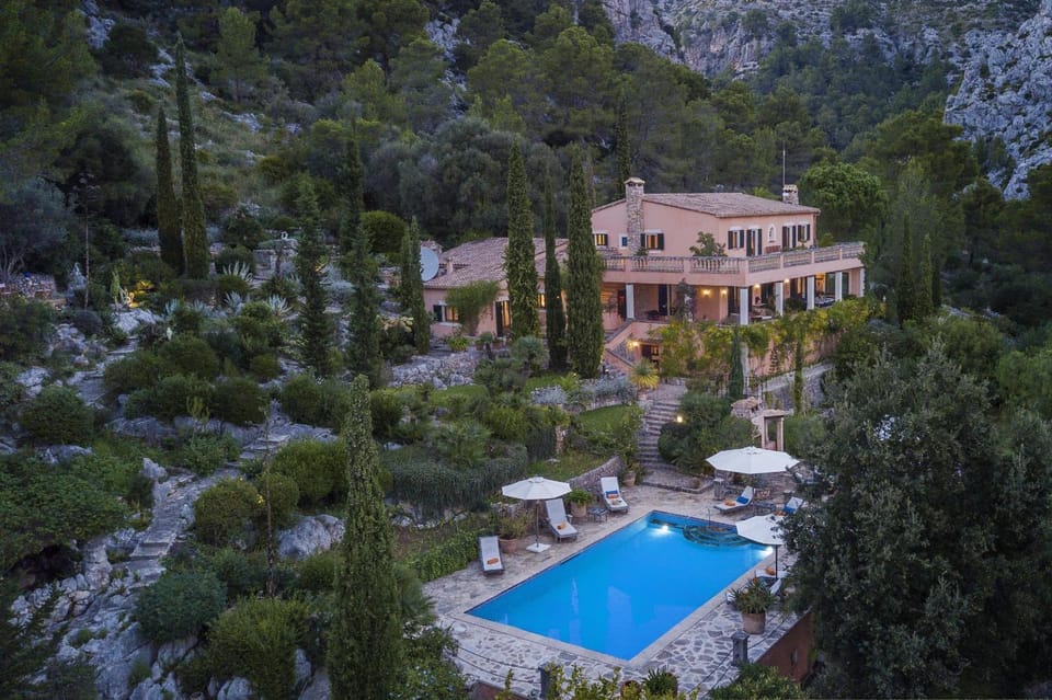 Property building, Living room, Swimming pool