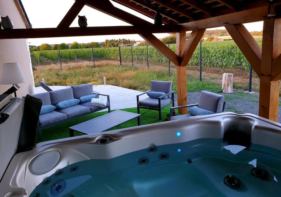 La Petite Loge des Vignes Private Jacuzzi House in Centre-Val de Loire