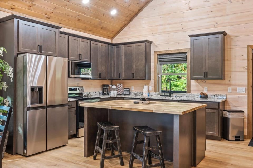 Rustic RidgeView Hot Tub Grill Foosball More House in Sevier County
