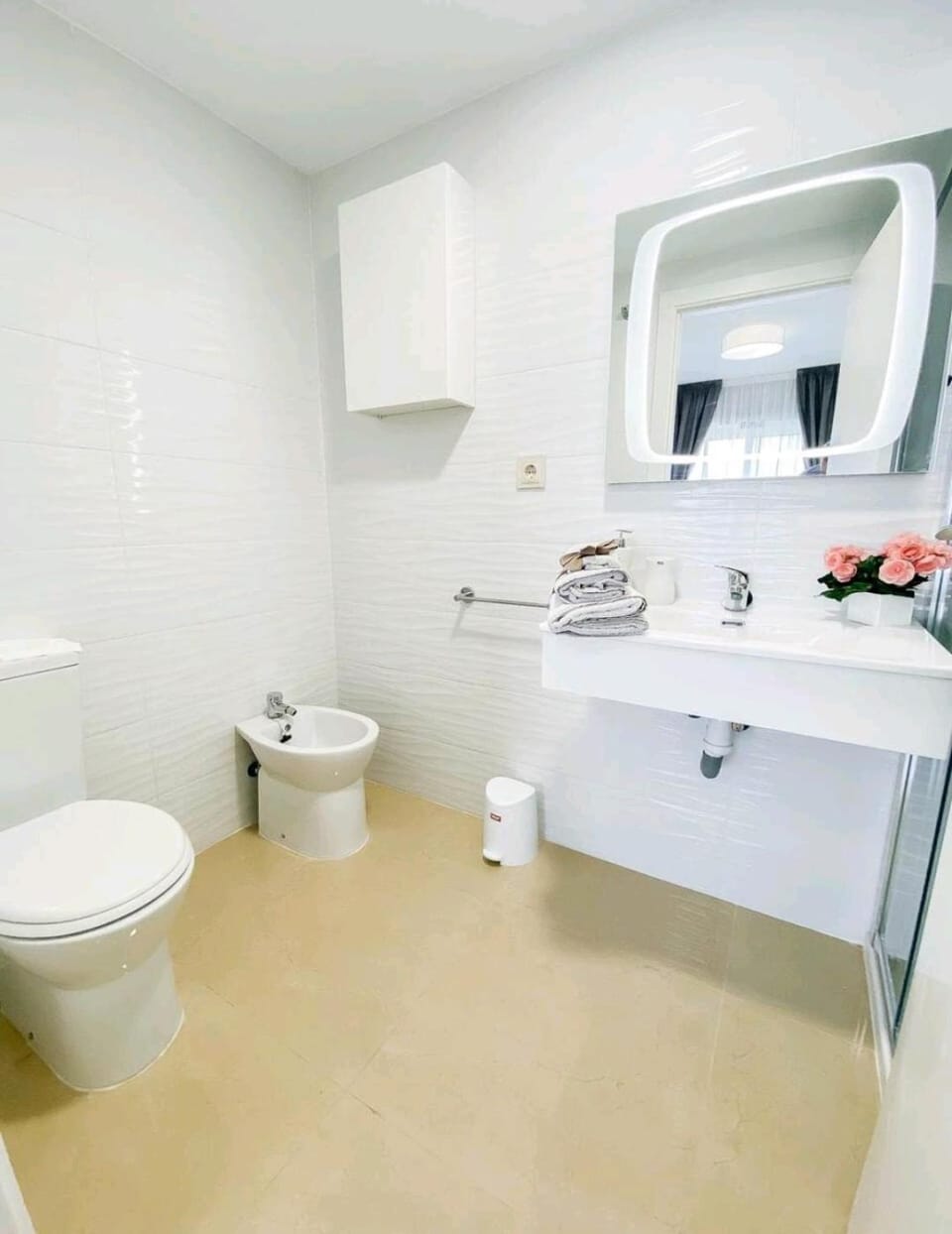 Toilet, Bathroom, towels
