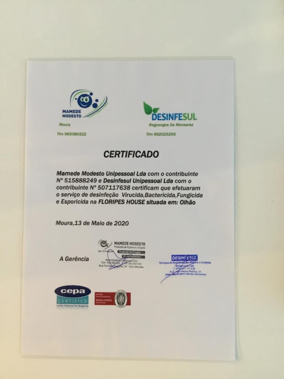 Certificate/Award