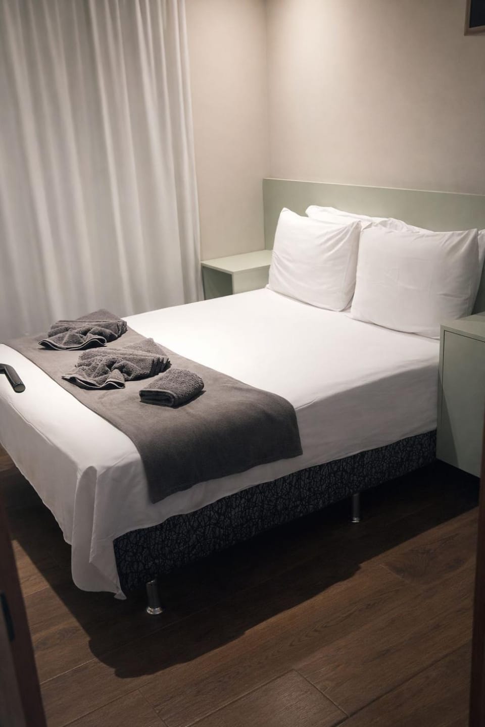 Bed, Photo of the whole room, Bedroom, towels, wardrobe