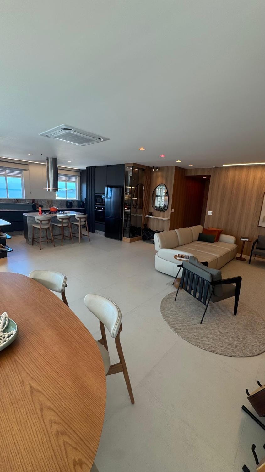 Living room, kitchen, air conditioner
