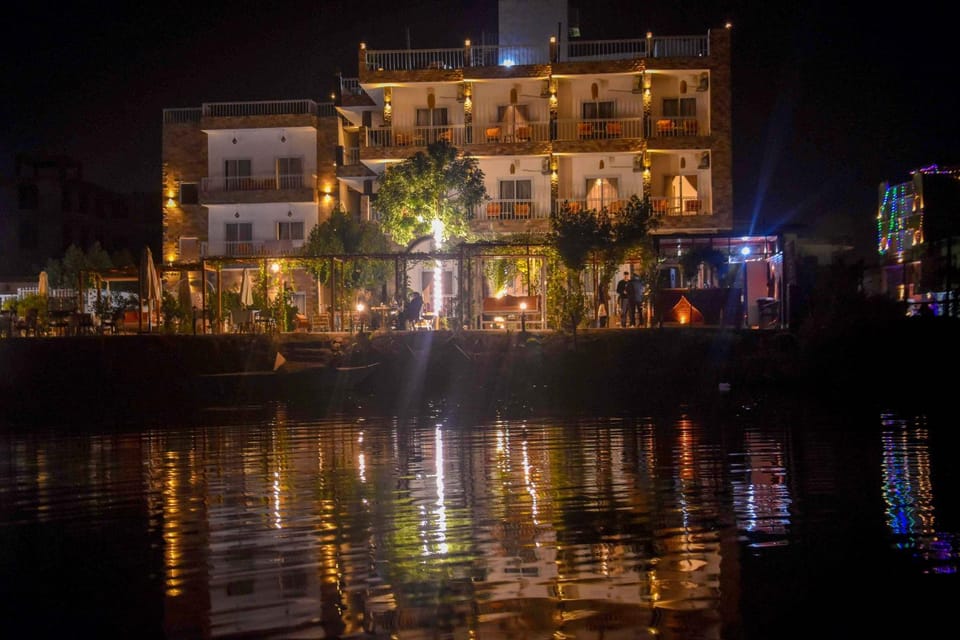 Property building, Night, Natural landscape, Lake view