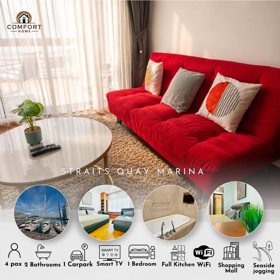 Straits Quay By The Marina 1BR Family Suite Apartment in Penang