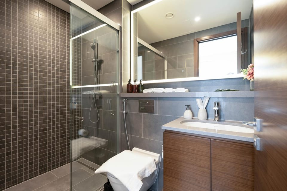 Shower, Toilet, Bathroom, towels