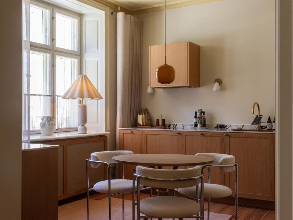 Living room, kitchen