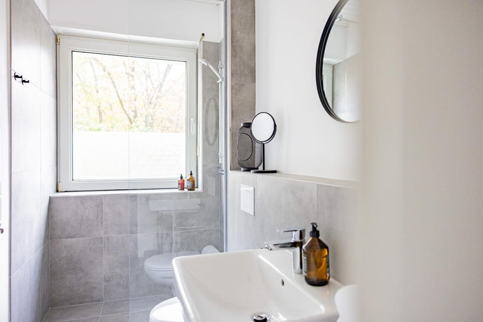 Shower, Toilet, Bathroom, Business facilities, hair dryier, towels